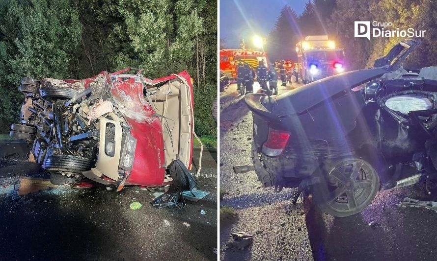 Un fallecido y diez lesionados dejó violenta colisión en ruta Valdivia-San José de la Mariquina