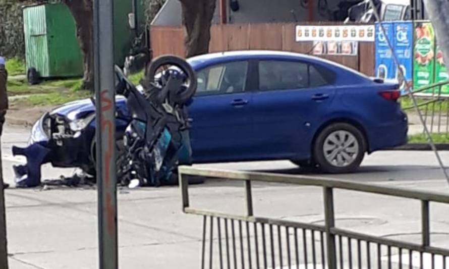 Motociclista quedó con lesiones graves tras accidente en San José