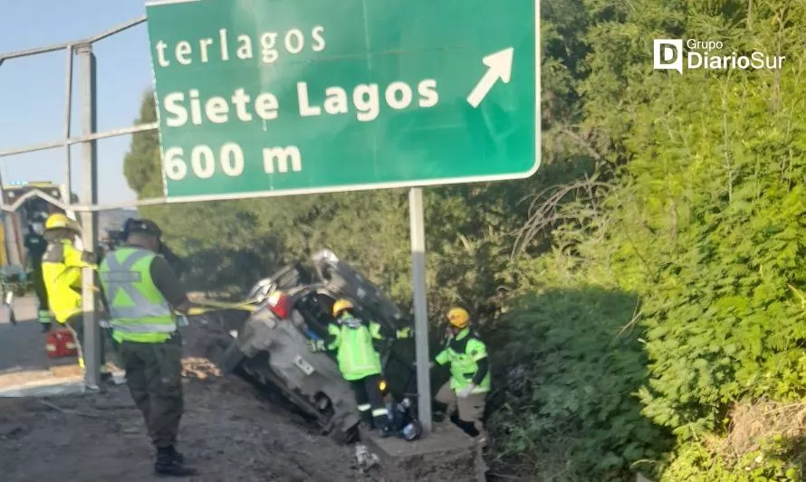 Accidente en la Ruta 5 Sur dejó tres lesionados