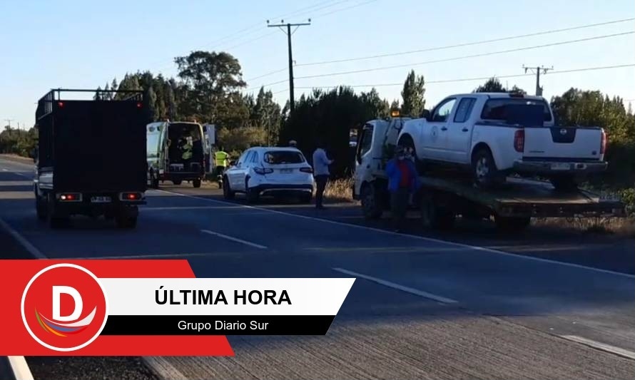 Ruta 5: Dos vehículos colisionaron en las cercanías de Paillaco